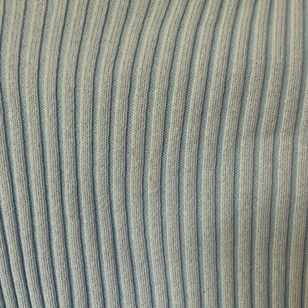 Powder Blue Ribbed Turtleneck Sweater - Picture 2 of 2